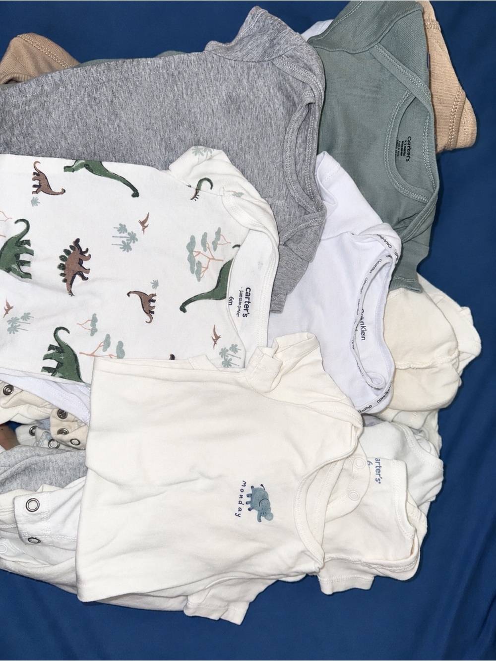 LOT OF 35 size 6 month onesies . for boys